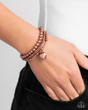 Engaged Explorer - Copper Bracelet - Paparazzi Accessories Bracelet Bedazzle Me Pretty Mobile Fashion Boutique