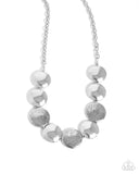 Engraved Energy - Silver Necklace - Paparazzi Accessories Necklace Bedazzle Me Pretty Mobile Fashion Boutique