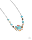 Enigmatic Ease - Blue Necklace - Paparazzi Accessories Necklace Bedazzle Me Pretty Mobile Fashion Boutique
