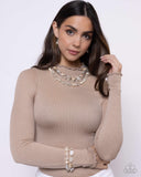 Essential Elegance - White Necklace - Paparazzi Accessories Necklace Bedazzle Me Pretty Mobile Fashion Boutique