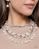 Essential Elegance - White Necklace - Paparazzi Accessories Necklace Bedazzle Me Pretty Mobile Fashion Boutique