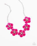 Eternal Efflorescence - Pink Necklace - Paparazzi Accessories Necklace Bedazzle Me Pretty Mobile Fashion Boutique