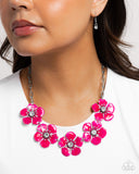 Eternal Efflorescence - Pink Necklace - Paparazzi Accessories Necklace Bedazzle Me Pretty Mobile Fashion Boutique