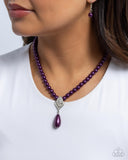 Eternal Elegance - Purple Necklace - Paparazzi Accessories Necklace Bedazzle Me Pretty Mobile Fashion Boutique