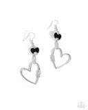 Eternally Enamored - Black Earrings - Paparazzi Accessories Earrings Bedazzle Me Pretty Mobile Fashion Boutique