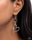 Eternally Enamored - Black Earrings - Paparazzi Accessories Earrings Bedazzle Me Pretty Mobile Fashion Boutique