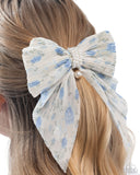 Everlasting Elegance - Blue Hair Clip - Paparazzi Accessories Hair Clip Bedazzle Me Pretty Mobile Fashion Boutique
