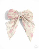 Everlasting Elegance - Pink Hair Clip - Paparazzi Accessories Hair Clip Bedazzle Me Pretty Mobile Fashion Boutique