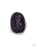 Exaggerated Elitist - Purple Ring - Paparazzi Accessories Ring Bedazzle Me Pretty Mobile Fashion Boutique
