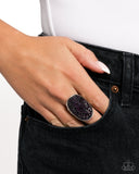 Exaggerated Elitist - Purple Ring - Paparazzi Accessories Ring Bedazzle Me Pretty Mobile Fashion Boutique