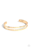 Excessive Edge - Gold Mens Bracelet - Paparazzi Accessories Mens Bracelet Bedazzle Me Pretty Mobile Fashion Boutique