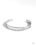 Excessive Edge - Silver Mens Bracelet - Paparazzi Accessories Mens Bracelet Bedazzle Me Pretty Mobile Fashion Boutique