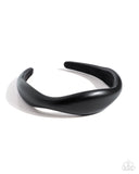 Exciting Eloquence - Black Headband - Paparazzi Accessories Bedazzle Me Pretty Mobile Fashion Boutique