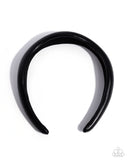 Exciting Eloquence - Black Headband - Paparazzi Accessories Bedazzle Me Pretty Mobile Fashion Boutique