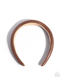 Exciting Eloquence - Brown Headband - Paparazzi Accessories Bedazzle Me Pretty Mobile Fashion Boutique