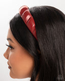 Exclusive Era - Red Headband  - Paparazzi Accessories Bedazzle Me Pretty Mobile Fashion Boutique