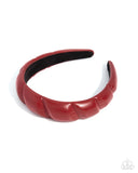 Exclusive Era - Red Headband  - Paparazzi Accessories Bedazzle Me Pretty Mobile Fashion Boutique