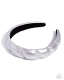 Exclusive Era - Silver Headband - Paparazzi Accessories Bedazzle Me Pretty Mobile Fashion Boutique