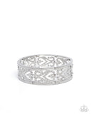 Exclusive Eternity - White Bracelet - Paparazzi Accessories Bracelet Bedazzle Me Pretty Mobile Fashion Boutique