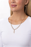 Executive Embellishment - Gold Necklace - Paparazzi Accessories Necklace Bedazzle Me Pretty Mobile Fashion Boutique