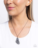 Experimental Echo - Black Necklace - Paparazzi Accessories Necklace Bedazzle Me Pretty Mobile Fashion Boutique