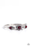 Expert Elegance - Red Bracelet - Paparazzi Accessories Bracelet Bedazzle Me Pretty Mobile Fashion Boutique