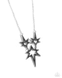 Explosive Exhibit - Silver Necklace - Paparazzi Accessories Necklace Bedazzle Me Pretty Mobile Fashion Boutique