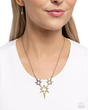 Explosive Exhibit - Yellow Necklace - Paparazzi Accessories Necklace Bedazzle Me Pretty Mobile Fashion Boutique