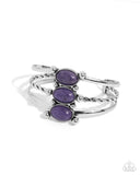 Extra Earthy - Purple Bracelet - Paparazzi Accessories Bracelet Bedazzle Me Pretty Mobile Fashion Boutique