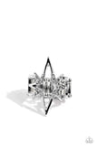 Extra Electrifying - Silver Ring - Paparazzi Accessories Ring Bedazzle Me Pretty Mobile Fashion Boutique