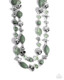 Eye-Catching Earnings - Green Necklace - Paparazzi Accessories Necklace Bedazzle Me Pretty Mobile Fashion Boutique