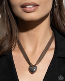 Fabricated Finesse - Brown Complete Look  - Paparazzi Accessories Bedazzle Me Pretty Mobile Fashion Boutique