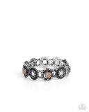 Fabricated Frames - Brown Bracelet - Paparazzi Accessories Bracelet Bedazzle Me Pretty Mobile Fashion Boutique