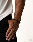 Faceted Finale - Black Mens Bracelet - Paparazzi Accessories Mens Bracelet Bedazzle Me Pretty Mobile Fashion Boutique
