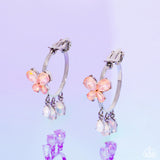 Fairy Fantasy - Orange Clip-On Earrings - Paparazzi Accessories Clip-On Bedazzle Me Pretty Mobile Fashion Boutique