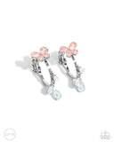 Fairy Fantasy - Orange Clip-On Earrings - Paparazzi Accessories Clip-On Bedazzle Me Pretty Mobile Fashion Boutique