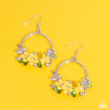 Fairy Freestyle - Yellow Earrings - Paparazzi Accessories Earrings Bedazzle Me Pretty Mobile Fashion Boutique