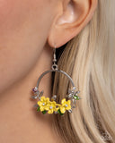 Fairy Freestyle - Yellow Earrings - Paparazzi Accessories Earrings Bedazzle Me Pretty Mobile Fashion Boutique
