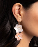 Fairy Tale Florals - Orange Earrings - Paparazzi Accessories Earrings Bedazzle Me Pretty Mobile Fashion Boutique