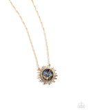 Fairytale Foil - Blue Necklace - Paparazzi Accessories Necklace Bedazzle Me Pretty Mobile Fashion Boutique