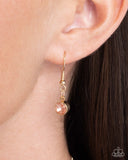 Fairytale Frost - Gold Necklace - Paparazzi Accessories Necklace Bedazzle Me Pretty Mobile Fashion Boutique