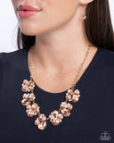 Fairytale Frost - Gold Necklace - Paparazzi Accessories Necklace Bedazzle Me Pretty Mobile Fashion Boutique