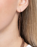Faithful Filigree - Copper Necklace - Paparazzi Accessories Necklace Bedazzle Me Pretty Mobile Fashion Boutique