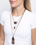 Faithful Filigree - Copper Necklace - Paparazzi Accessories Necklace Bedazzle Me Pretty Mobile Fashion Boutique