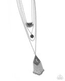 Faithful Filigree - Silver Necklace - Paparazzi Accessories Necklace Bedazzle Me Pretty Mobile Fashion Boutique