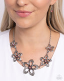 Faithful Florals - Pink Necklace - Paparazzi Accessories Necklace Bedazzle Me Pretty Mobile Fashion Boutique