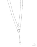 Faithfully Fierce - White Necklace - Paparazzi Accessories Necklace Bedazzle Me Pretty Mobile Fashion Boutique