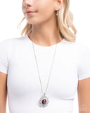 Family Crest - Purple Necklace - Paparazzi Accessories Necklace Bedazzle Me Pretty Mobile Fashion Boutique