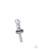 Family is the Key - Silver Bracelet Charm - Paparazzi Accessories Bracelet Bedazzle Me Pretty Mobile Fashion Boutique