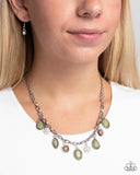 Fancy Finish - Green Necklace - Paparazzi Accessories Necklace Bedazzle Me Pretty Mobile Fashion Boutique